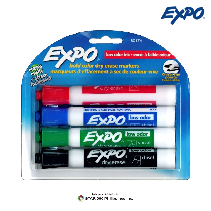 4pcs Each Color sharpie EXPO Low-Odor Dry Erase Markers oil white