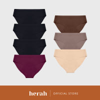 Herah Hipster Seamless Panty Folded Edge Thick Fabric Plus Size Women 3pcs 5pcs 7pcs 1pc