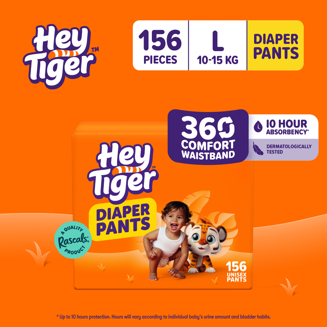 HEY TIGER Pants Super Jumbo Box Large (10-15 kg) - 156 pcs - Diaper Pants
