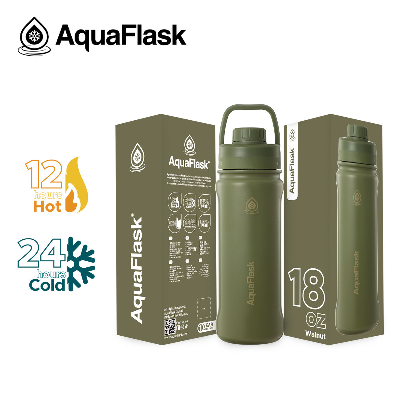 The All New AquaFlask Bottle (18oz/22oz/32oz/40oz)