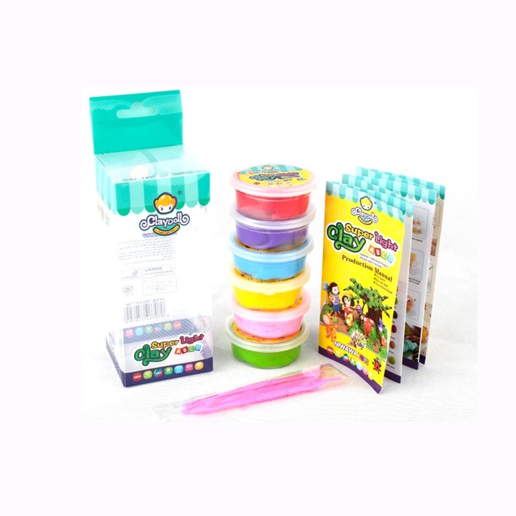 EducratePH 6pcs Air Dry Clay Modeling Polymer Clay For craft and DIY Kids toddler Arts