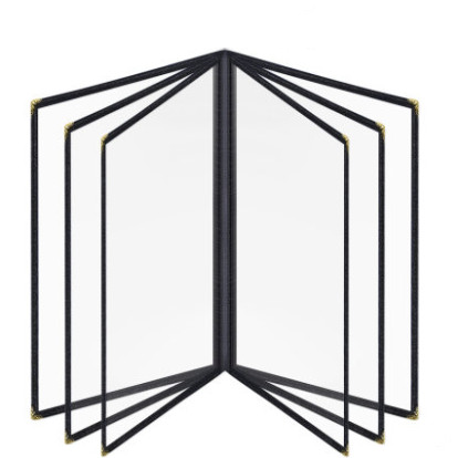 Menu Cover Cook Book Transparent Holder 3/4 Page A4 Size Menu Book Restaurant Cafe Bar Coffee Shop
