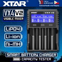 XTAR VX4 V2 Battery Charger with + PD20W Adaptor - Capacity Test - USB-C - 26650 21700 18650 AA AAA - LiFePO4 - Li-ion - Ni-MH