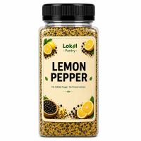 250mL Bottle Lokal Pantry Lemon Pepper Seasoning | Premium Spice Blend | Natural Cooking Ingredient for Chicken Seafood Fish Vegetables Pasta Rice Marinades Soups Sauces Grilling Roasting Homemade Seasoning Blends & Everyday Culinary Use