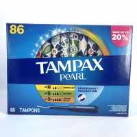 Tampax Pearl Tampons 86 Count Regular Super Plus Leakguard Protection