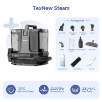 Simplus Carpet & Upholstery Spot Cleaner  110°C Hot Air Steam Cleaning  22000Pa Suction Vacuum Cleaner  9-Piece Cleaning Accessory Set