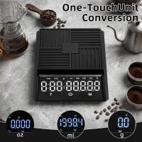 Ninja 3kg/0.1g Electronic Coffee Scale 3*AAA Battery LED Panel Mini Precision Scale Timekeeping Black White Coffee Making Accessories