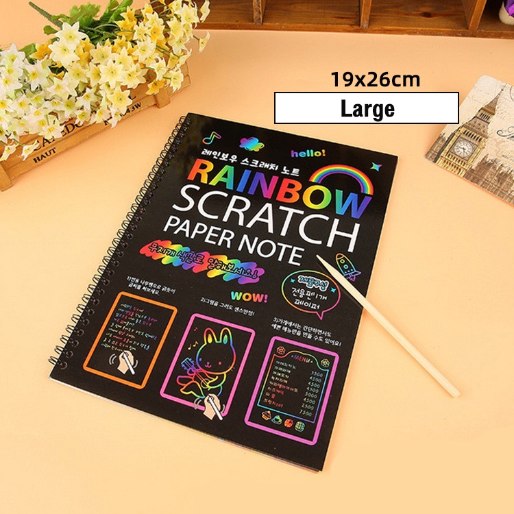 Jozoo Colorful Scraping Painting Magic Scratch Art Painting Paper Manual Drawing Toys Kids Education Toy