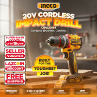 INGCO 55Nm 20V Compact Brushless Cordless Impact Drill 2-Speed Rechargeable Screwdriver Power Tool - ICPT