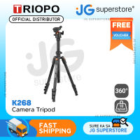 Triopo K268 Portable Camera Tripod Stand with 10kg Load Capacity 360 Degree Panoramic Ball Head 2-Angle Adjustment | JG Superstore