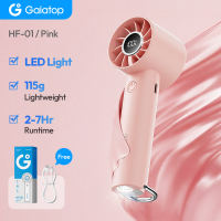 GAIATOP Portable Mini Fan Handheld Fan with LED Display & Flashlight 3 Speeds 2000mAh USB Rechargeable Battery Fan Small Personal Desk Fan