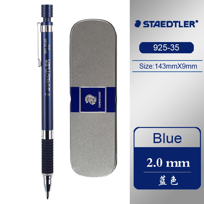 STAEDTLER Mechanical Pencil 925 25/35 Metal Barrel Low Center Gravity 0.3/0.5/0.7/0.9mm Professional Drawing Handdrawn Sketching