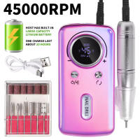 45000RPM Nail Drill Machine Electric Portable Nail File Rechargeable Nail Sander for Gel Nails