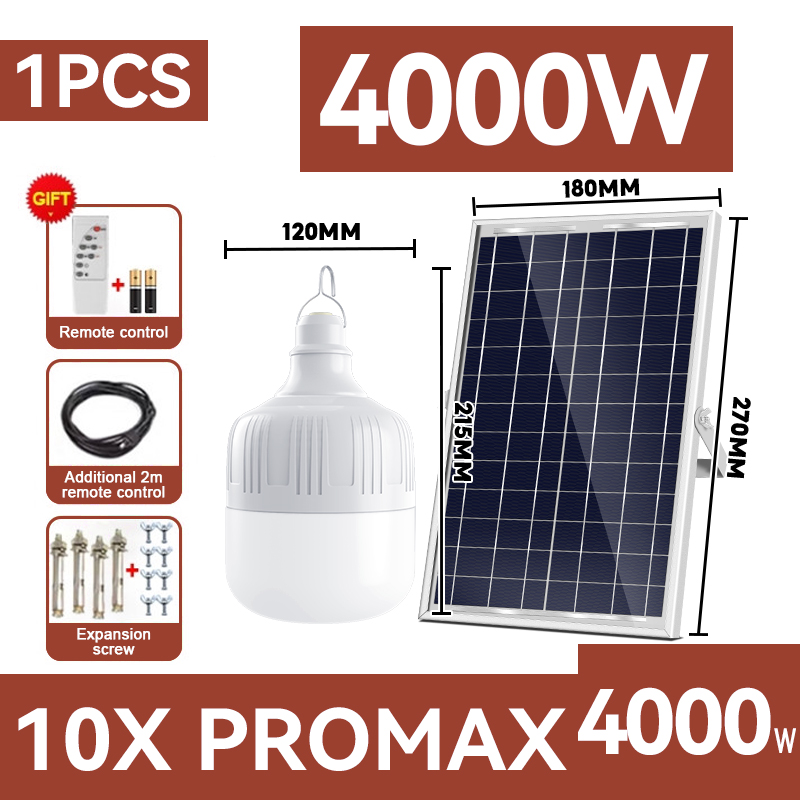 【Best Seller】Buy 1 Take 1 Solar Lights Outdoor Waterproof Solar Light Bulb Outdoor Waterproof Portable Rechargeable Solar Lights with Solar Panel For Outdoor Lighting Fishing Camping Lamp Lights Christmas decorative lights