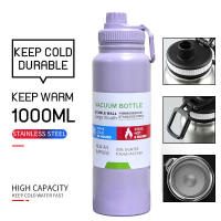 REKD【1000ML】Tumbler for hot and cold water bottle water jug original thermos for hot water vacuum flask tumbler Stainless Steel coffee tumbler for kids adult