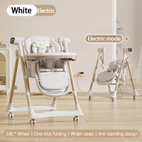 High Chair for Baby 2 in 1 Baby Feeding Dining Chair with Removable Food Tray Safety Belt Foldable Wheel Adjustable High Chair