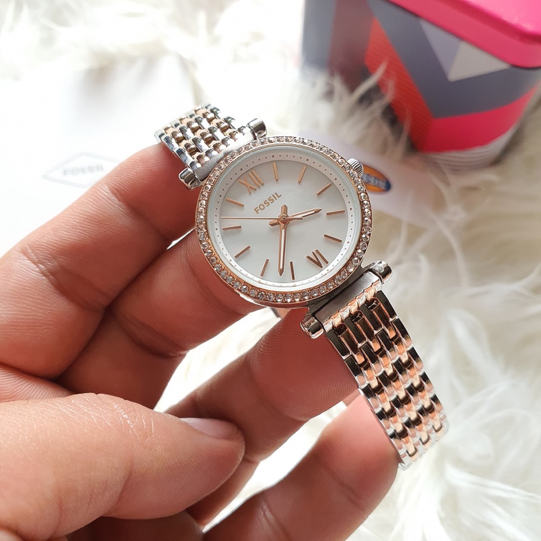 FOSSIL Carlie Mini Three-Hand Two-Tone 