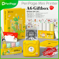Peripage A6 203DPI GIFTBOX YELLOW SET Mini Printer Phone Printer Portable Sticker Printer Pocket Printer BT Photo Printer and Can use only using Peripage application Instantly Print Photo Notes List Memo