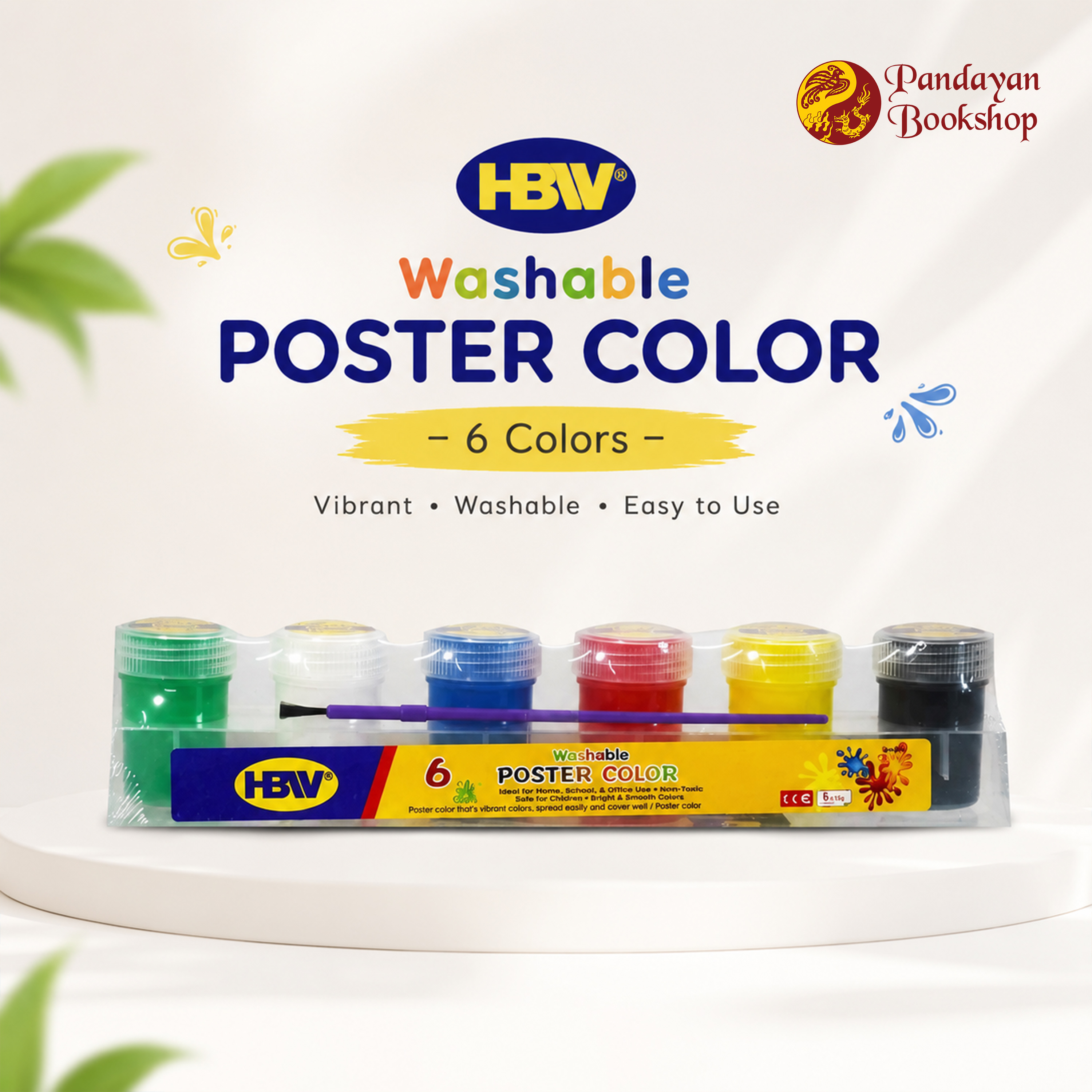 Hbw Washable Poster Color (6 Colors/ 12 Colors)