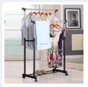 Adjustable Portable Clothes Garment Rack Hanger - High Quality