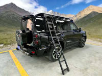 Second Generation Foldable Car Climbing Ladder | Universal Roof Access Ladder Extension | Heavy Duty Vehicle Climbing Step | SUV Pickup Truck Van | SBQ-K012