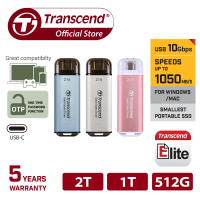 * Transcend ESD300 10Gbps R/W speeds of up to 1050/950 MB/s Type C USB Portable SSD | Capacity: 256Gb 512Gb 1TB 2TB | Portable Solid State Drive | Transcend External SDD ***FREE Leather Pouch***