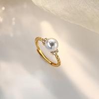 【FIONA】Fashion Rose Gold Plated Pearl Ring Accessories For Women Free BoxR331#