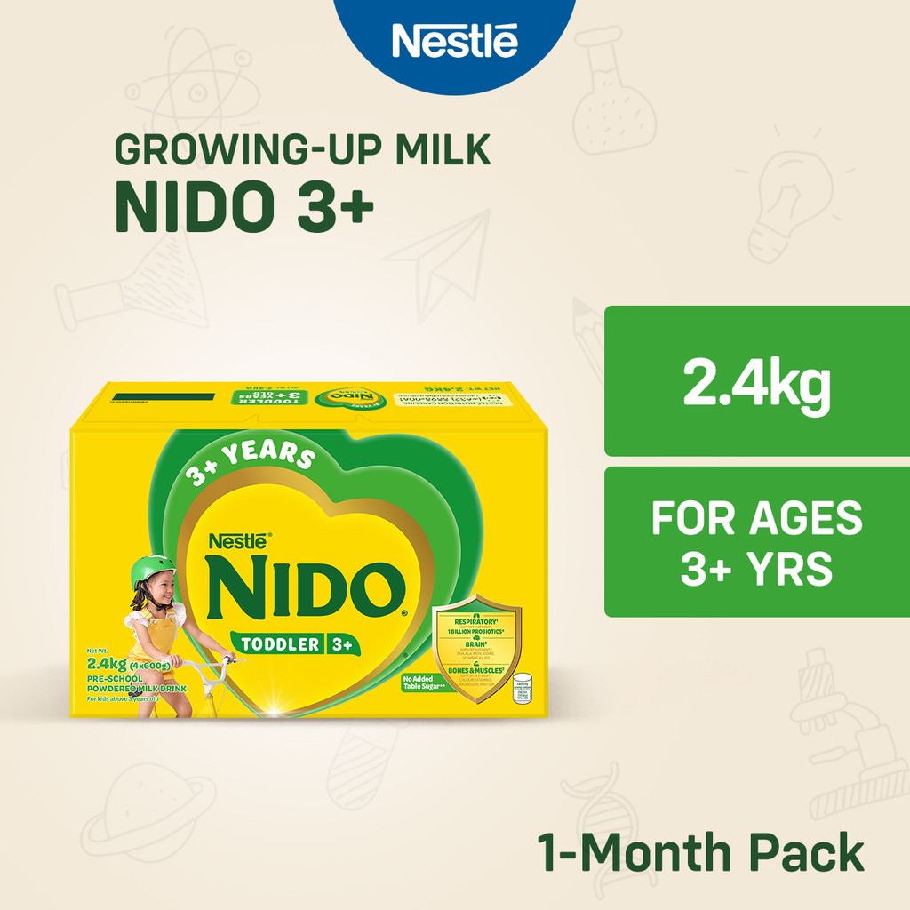 NIDO 3+ Growing-Up Milk Powder for Toddler Children 3+ Years Old 2.4kg