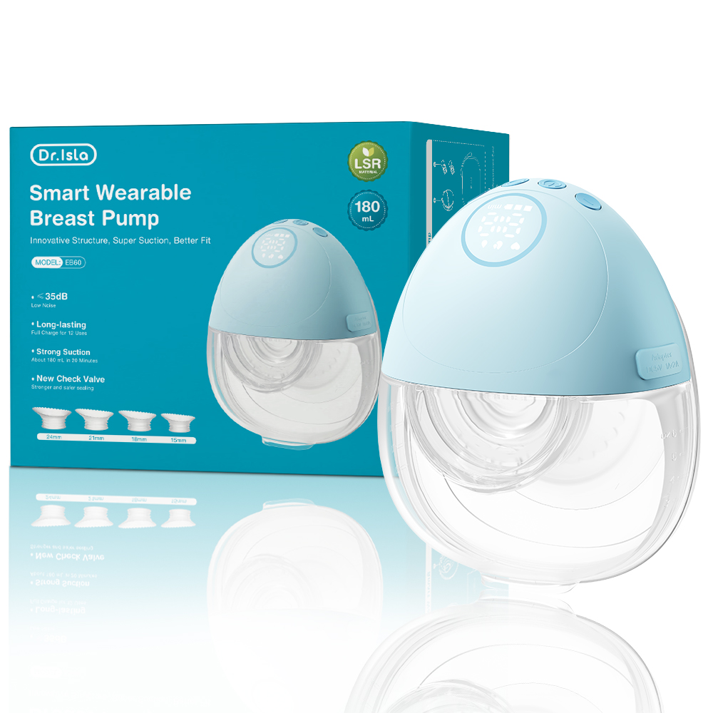 Dr.Isla Wearable Electric Breast Pumps 2PCS Pump for Breastmilk Painless Low Noise Lightweight Hands Free 180ml ABS+Silicone hospital grade breast pump electric full set EB60