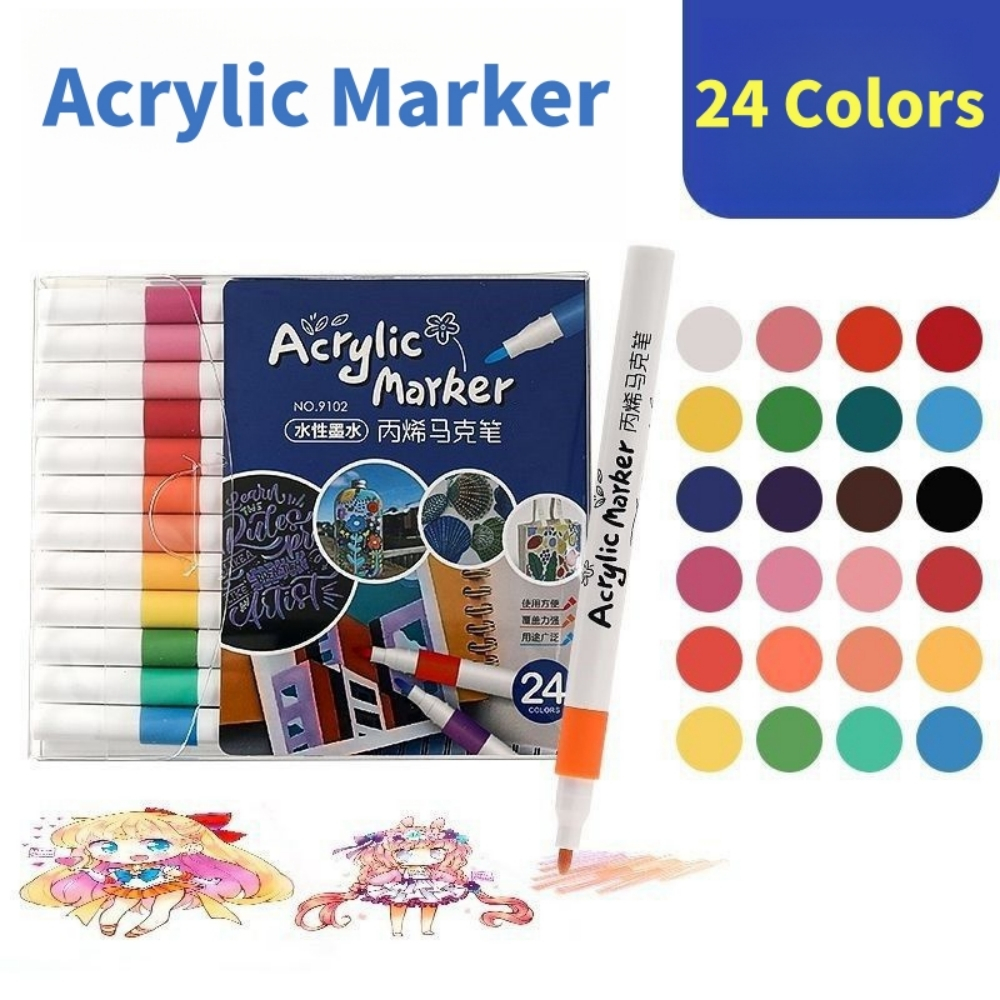 80 Colors Acrylic Marker Pen Coloring Pen Highlighter Set Of Painting And Drawing Acrylic Marker School Supplies Set