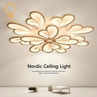 LED Ceiling Light 5 Heads Butterfly Tri-Color Bulb Pendant Light Nordic Creative Personality Warm for Bedroom Living Room Chandelier Decorative Lighting