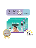 [Bundle of 3] bean Cloud Diapers Pants Large (9-14 kg) - 90 pcs