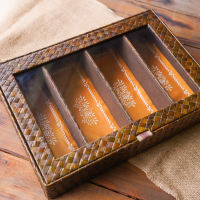 Magdalena Woven Cutlery Storage Box with Fabric Liners