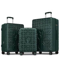 SEA CHOICE Expandable Luggage 3 Sizes Hard Shell Lightweight Durable Travel Suitcase with Spinner Wheels TSA Lock  20/ 24/ 28 Inches  PP Material with YKK zipper