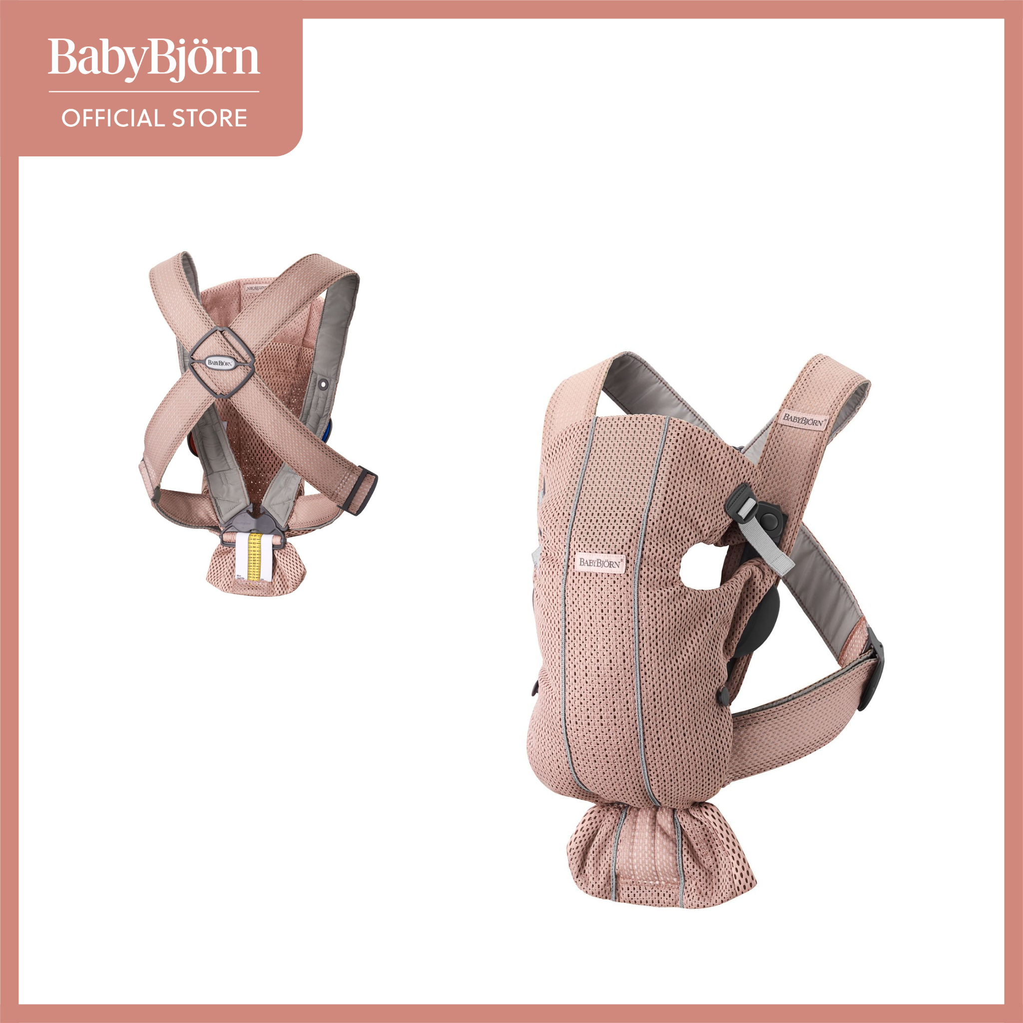 BabyBjörn Baby Carrier Mini – Ergonomic Newborn Carrier | Soft 3D Mesh | Breathable & Easy-to-Use (0–12 Months)