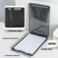 Long Clipboard Storage Box File Box File Folder Organizer File Case Writing Board with Document Box Clip Open 2in1