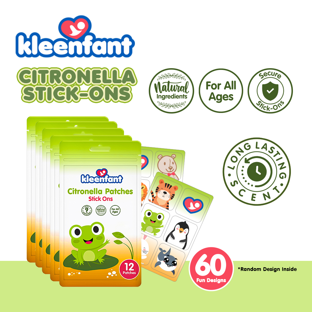 Kleenfant Citronella Stick-On Patches Non-Sticky Hypoallergenic Bigger Packs
