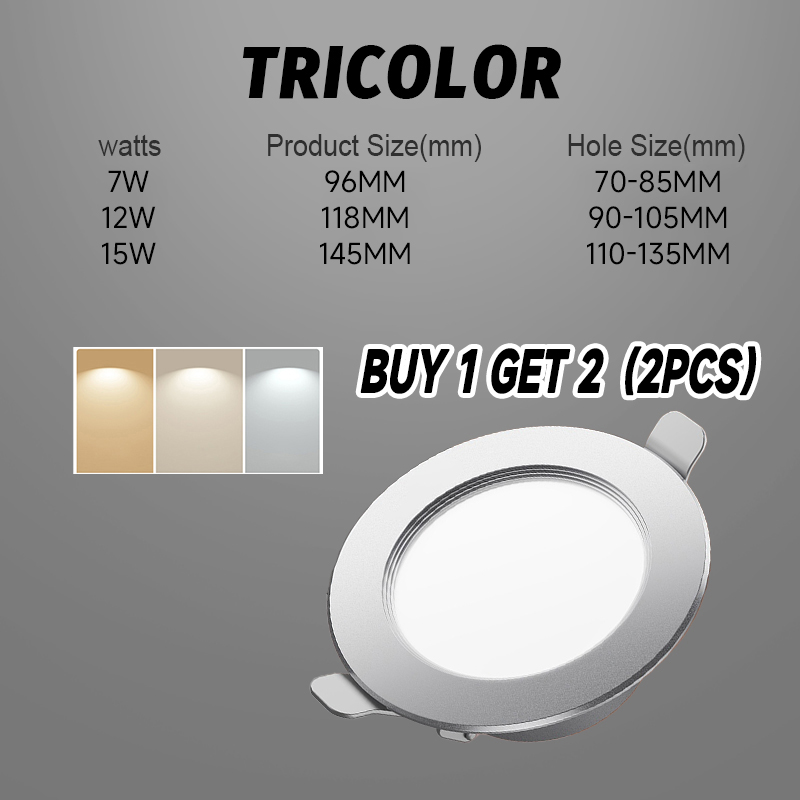 OOKAS Pin Lights led for ceiling 3 color Downlight Tone Pin Light Recessed Panel Ceiling Light Tri color Panel Light