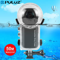 For Insta360 X4 PULUZ 50m Waterproof Sealed Diving Case (Transparent)