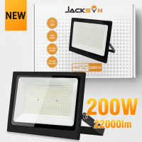 JACKSUN LED Flood Light Outdoor 220V White/Warm IP65 Waterproof Spotlight 10W-300W Die-Cast Aluminum Tempered Glass LED Street Lamp for Garden/Street/Wall/Landscape Lighting