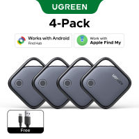 UGREEN Rechargeable FineTrack Duo Smart Tag Tracker Support Google + Apple IOS System Work with Apple Find My App and Android Find HUB App Anti-Loss Device