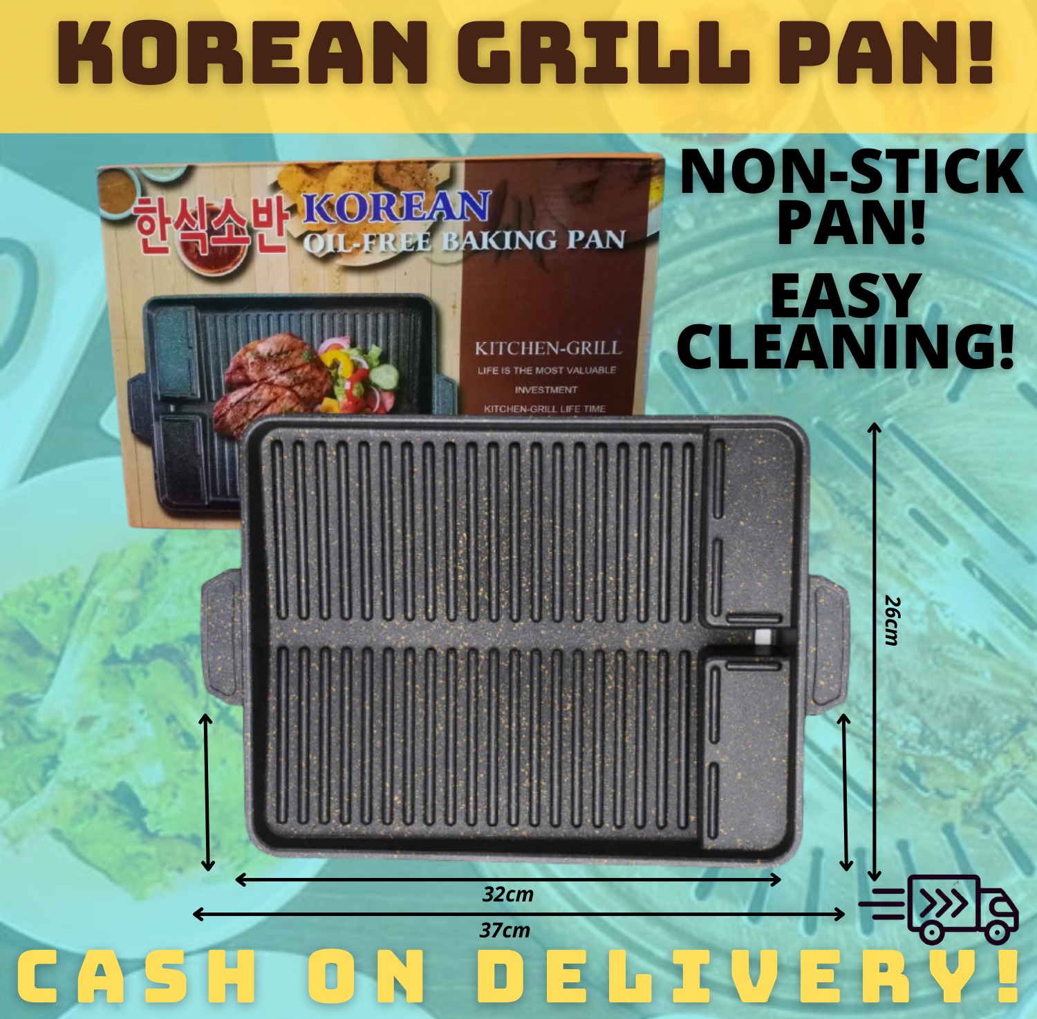 RZ RECTANGULAR GRILL PAN ONLY Samgyupsal set Best for Samgyupsal