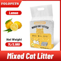 FOLOPETS Natural Clumping Tofu Cat Litter 6L - Biodegradable Non-Toxic Easy-Clean Scented
