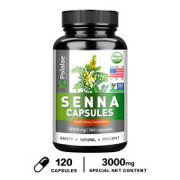 Senna Capsules 3000 mg na ginawa mula sa Senna powder isang panlinis at detoxifying gut health supplement na banayad sa tiyan at nagpapagaan ng bloating
