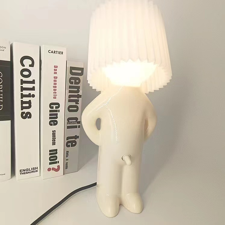 Creative Naughty Little Boy LED Table Lamp Funny Home Decoration Gift ABS Bedroom Bedside Table Lamp