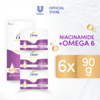 [BUNDLE OF 6] Dove Radiant + Care Serum Bar Niacinamide + Omega 6 90g
