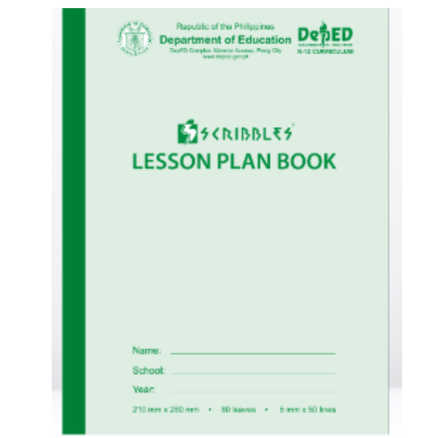 VISION Sulating Pangwakas Elementary Formal High school Formal Theme Book School Supplies / VICTORY Lesson Plan Book with Margin (52.3GSM) / SCRIBBLES Lesson Plan Book with Red Lines (60 gsm)