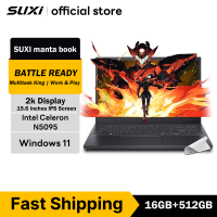 SUXI MantaBook Pro Laptop 15.6″ FHD IPS 1.3KG Ultra-Thin Celeron N5095 16GB/1TB SSD 2.4G/5G WiFi