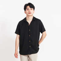 EL FELIPE Premium Men Soft Buttondown Plain Polo in Black