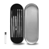 6 in 1 Earwax Removal Kit Professional Ear Pick Set Stainless Steel Ear Cleaning Tools with Storage Case and Cleaning Brush